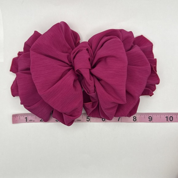 Large Vintage Hair Bow Clip Pink Cottagecore Dreamy Romantic Coquette - Picture 3 of 6